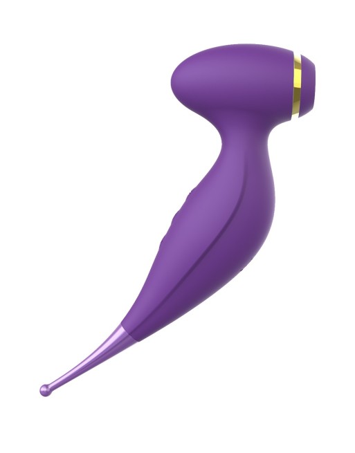 Oiseau du Paradis - Vibromasseur 2 en 1 avec vibration clitoridienne par membrane et embout stimulateur violet - CR-820PUR