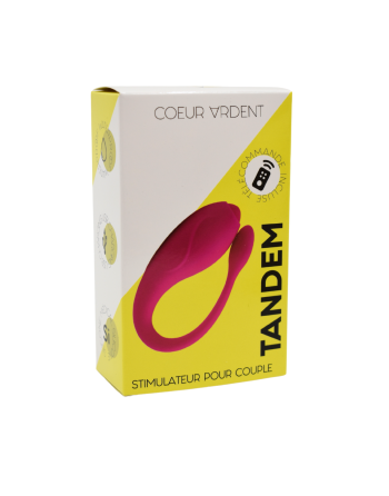 TANDEM Rose, stimulateur pour couple USB avec télécommande en silicone médical - BQ125PNK